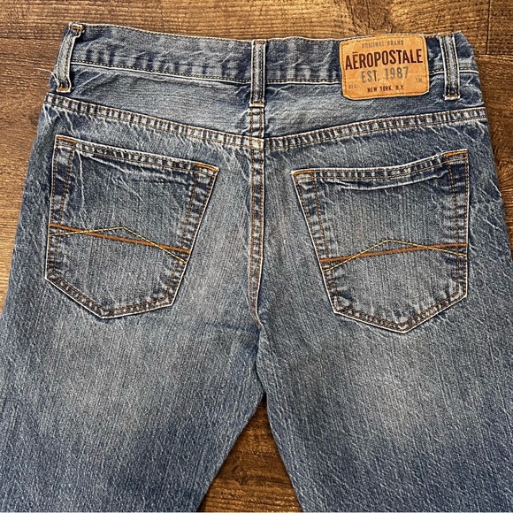 Aeropostale Men's Essex Straight Leg Blue Jeans 28/30 - Picture 5 of 5
